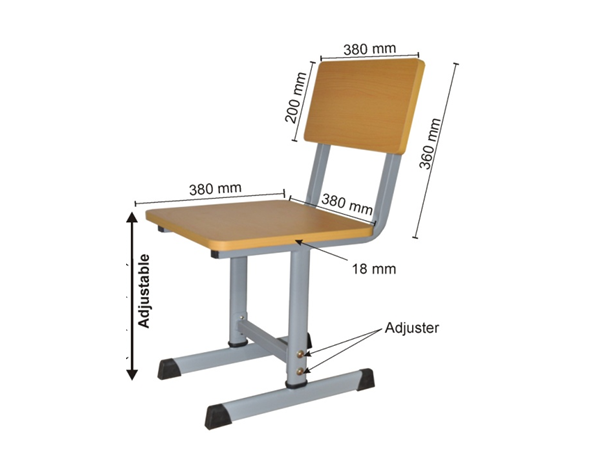 單人板式擋板課椅 單人板式擋板課椅